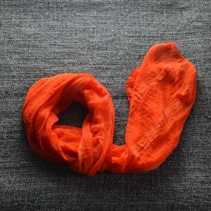 Orange Stretchy Stripe Scarf